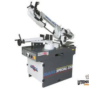 Prezzo Di Fabbrica Segatrice a nastro per metalli MACC Special 320M monofase 0,75-1,1kW, taglio 230mm