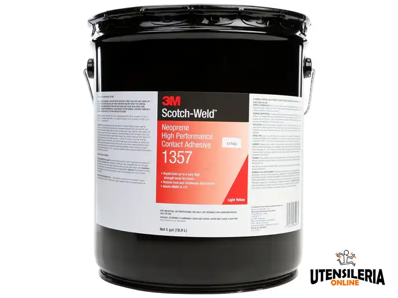 Adesivo 3M 1357 neoprenico a contatto ad alte prestazioni, grigio verde 1lt (conf 6Pz) Prezzo Basso