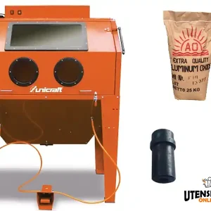 Miglior Prezzo Sabbiatrice Unicraft SSK 3.1 con sacco 25 Kg sabbia corindone bruno