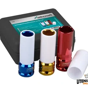 Set 3 bussole teflonate Aircraft 1/2" per cerchi in lega tipo lungo, 17-21 mm Spedizione Espresso