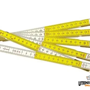 Promozione Doppimetro in legno IORI 2 metri da 10 stecche con rivetti invisibili, Classe III