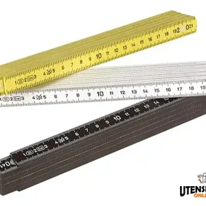Doppimetro in plastica IORI 2 metri da 10 stecche, Classe III Reso Gratuito