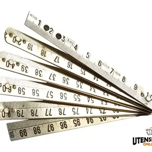 Professionale Doppimetro in acciaio inox IORI 1 metro da 10 stecche, Classe III