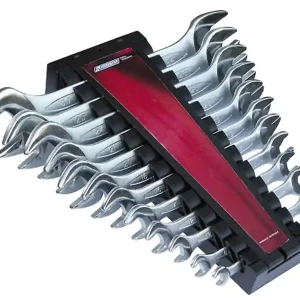 Promozione Esclusiva Serie 12 chiavi a forchetta Kravm 6-32mm con supporto appendibile