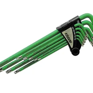 Chiavi a brugola Torx Security rivestite Kravm in set da T10-T50 (9pz) Nuova Collezione
