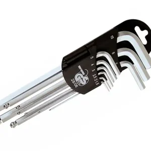 Chiavi a brugola maschio calamitate Kravm in set da 1,5-10mm (9pz) Affare