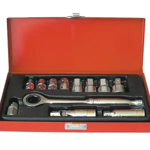 Occasione Imperdibile Set 8 bussole passanti Kravm con cricchetto a frizione, attacco 3/8"