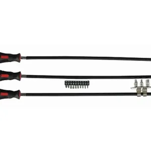 Professionale Set 3 giraviti flessibili Kravm con 12 inserti attacco 1/4"