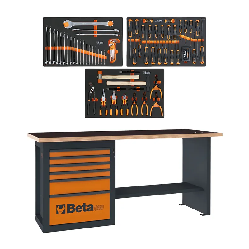 Ultimissimo Modello Banco da lavoro Beta C59A Endurance con 1 cassettiera da 6 cassetti + 90 Utensili in 3 Termoformati