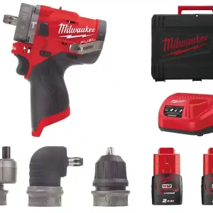 Occasione Trapano avvitatore a percussione Milwaukee M12 Fuel FPDX con 3 mandrini