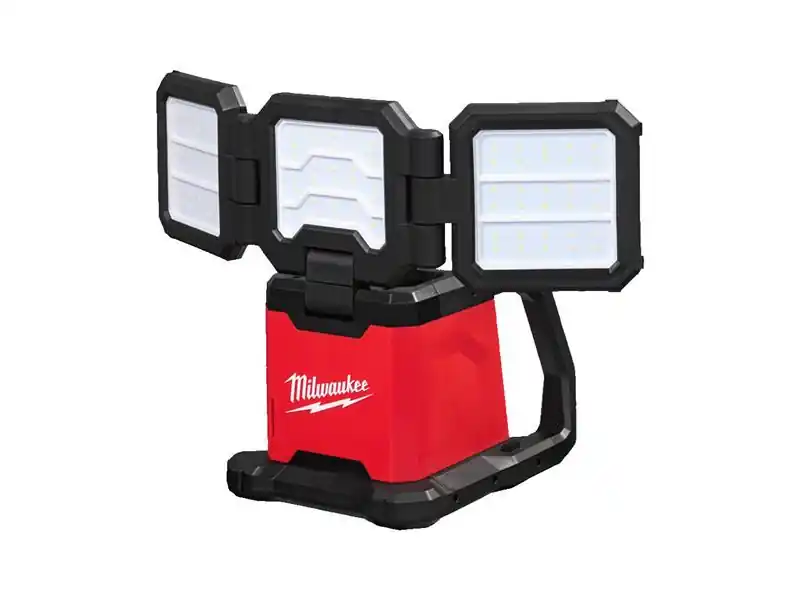 Di Tendenza Faro Led Milwaukee M18 MDTL-0 a 3 teste multidirezionali, 4500 lumen