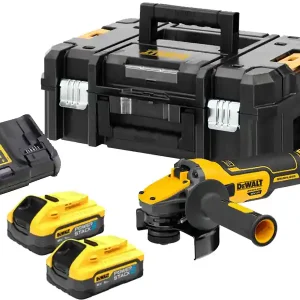 Novità Smerigliatrice angolare DeWalt DCG409 disco 125mm in kit con 2 batterie 5,0Ah Powerstack