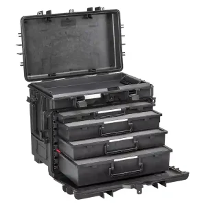 Ultimissimo Modello Valigia Explorer Cases 5140 in polipropilene con 4 cassetti con spugna