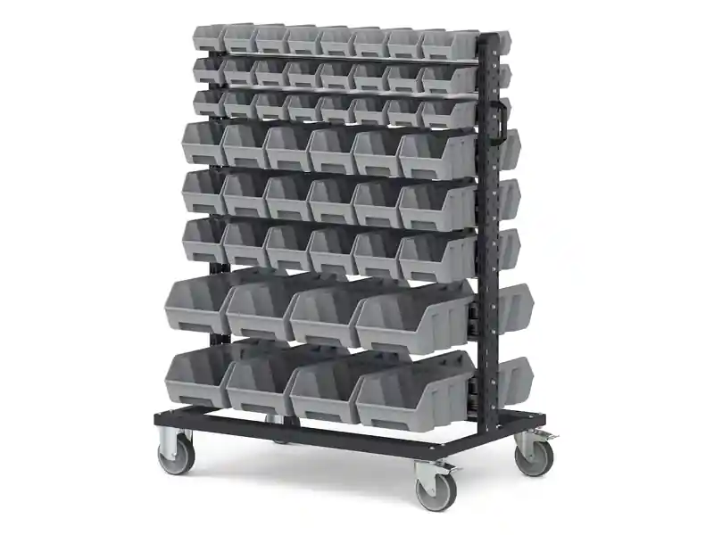 Carrello porta minuteria Fami Bin Cart 1067x668x1384mm con 100 contenitori Picking Box Air Prezzo Ridotto