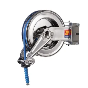 Nuovo Arrivo Avvolgitubo automatico in acciaio inox Meclube SX-400 per acqua 150°C, tubo 15mt