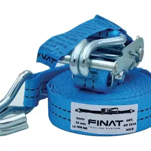 Promozione Cinghia di ancoraggio a cricchetto Finat AU 531 gancio ad uncino, 1000 Kg