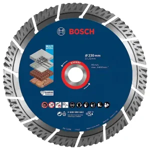 Disco diamantato Bosch Expert MultiMaterial 230mm per materiali costruzione Spedito Oggi