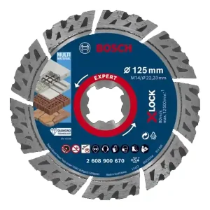 Ultimissimo Modello Disco diamantato Bosch Expert MultiMaterial X-Lock 125mm per materiali costruzione