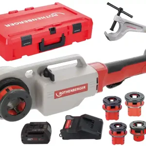 Rothenberger filiera Supertronic 2000E AMPShare con batteria, caricabatterie e 6 testine BSPT 1/2-2" Bestseller
