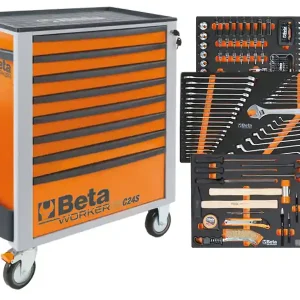Cassettiera mobile Beta Worker BW 2400S 8/I-L con 8 cassetti e 394 utensili inclusi + Cuffie Non Perdere