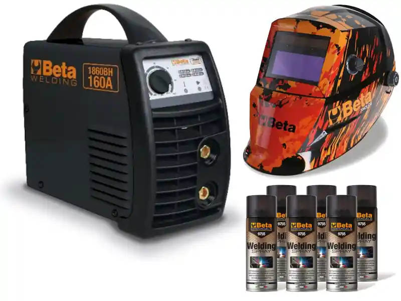 Vendita Finale Kit saldatrice Beta 1860BH/160A maschera oscurante 7042LCD e antiadesivo spray 9755