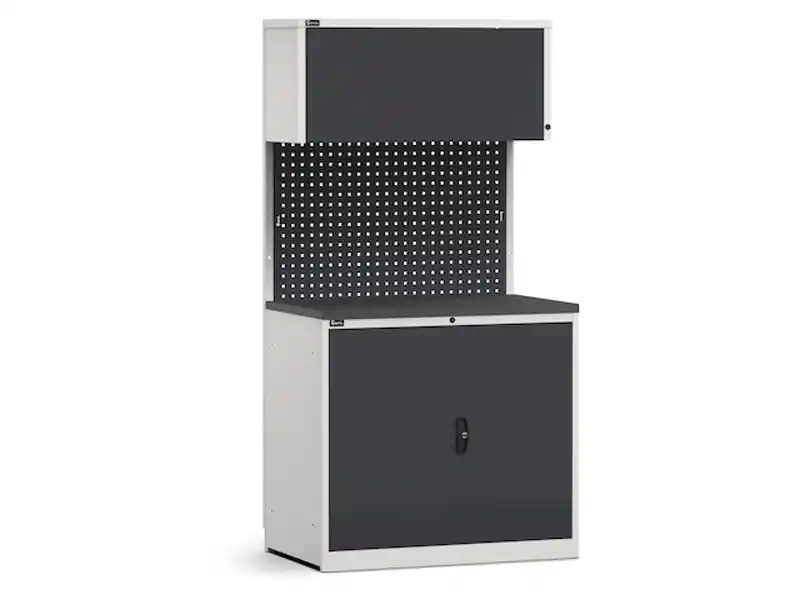 Consegna Rapida Arredo modulare Fami GARAGE017 con armadio ad anta e piano gommato, 1020m