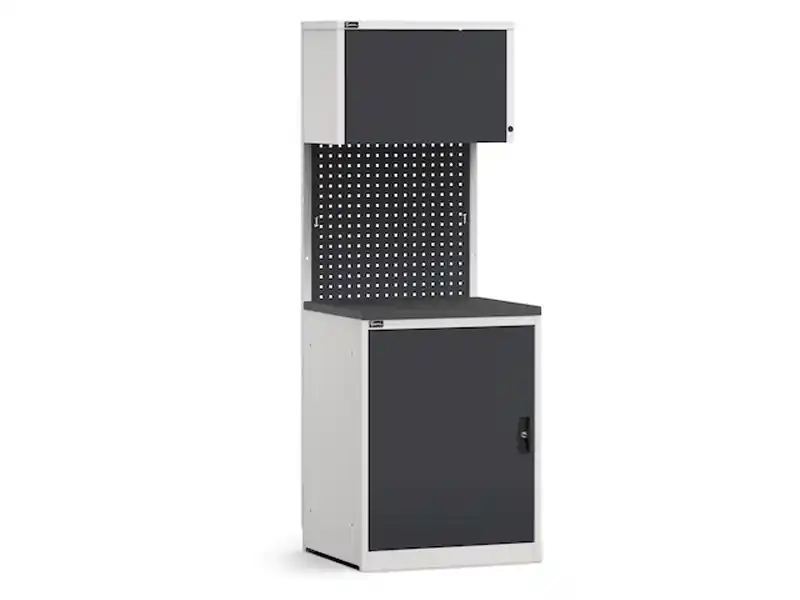 Arredo modulare Fami GARAGE004 con armadio ad anta e piano gommato, 714mm Soddisfatti O Rimborsati