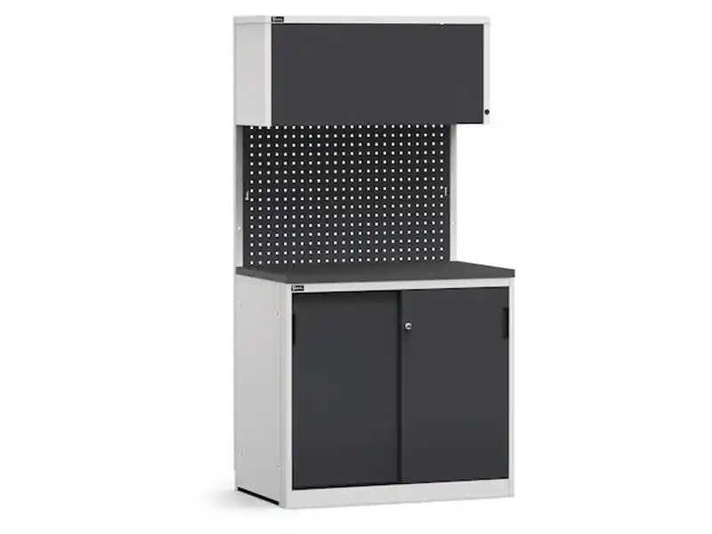Non Perdere Arredo modulare Fami GARAGE019 con armadio anta scorrevole e piano gommato, 1020mm