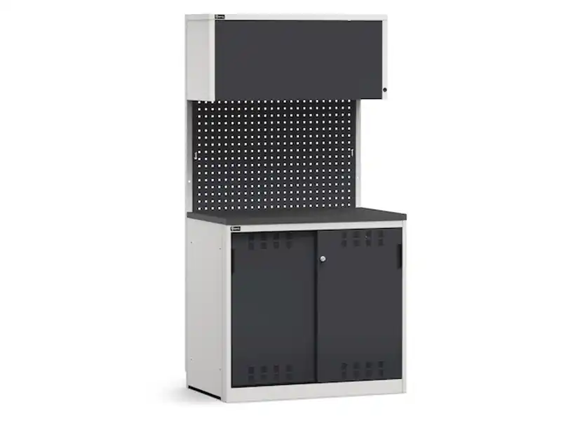 Arredo modulare Fami GARAGE021 con armadio per vernici e piano gommato, 1020mm Offerta
