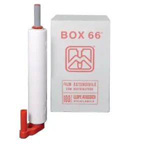 Direttamente Dal Produttore Film estensibile per imballaggio Barbero Box 66 bianco coprente con distributore (6pz)