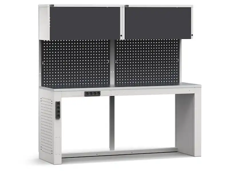 Acquista Ora Arredo modulare Fami GARAGE059 banco lavoro con piano acciaio, 2040mm