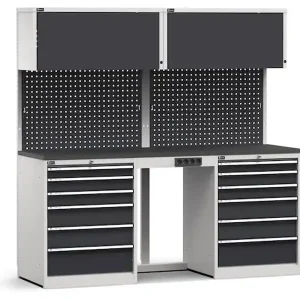 Acquista Ora Arredo modulare Fami GARAGE064 piano gommato e 2 cassettiere, 2040mm