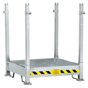 Offerta Speciale Contenitore porta Big Bag Tecnotelai 1070x1070x1250mm con montanti sfilabili, 1000Kg