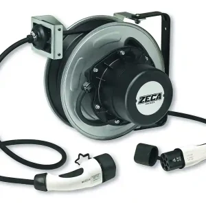 Avvolgicavo per auto elettriche Zeca EV6322T da 22 kW 400V e connettore Tipo 2, 8 metri Popolare
