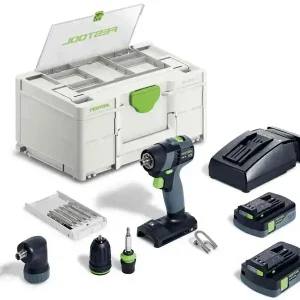 Trapano avvitatore Festool TXS 18 C 3,0-Set con batterie, accessori e valigetta portainserti Professionale
