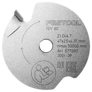 Promozione Lama incisore a dente trapezoidale Festool DIA per sega immersione TSV 60 K, 47x2,5x6,35mm