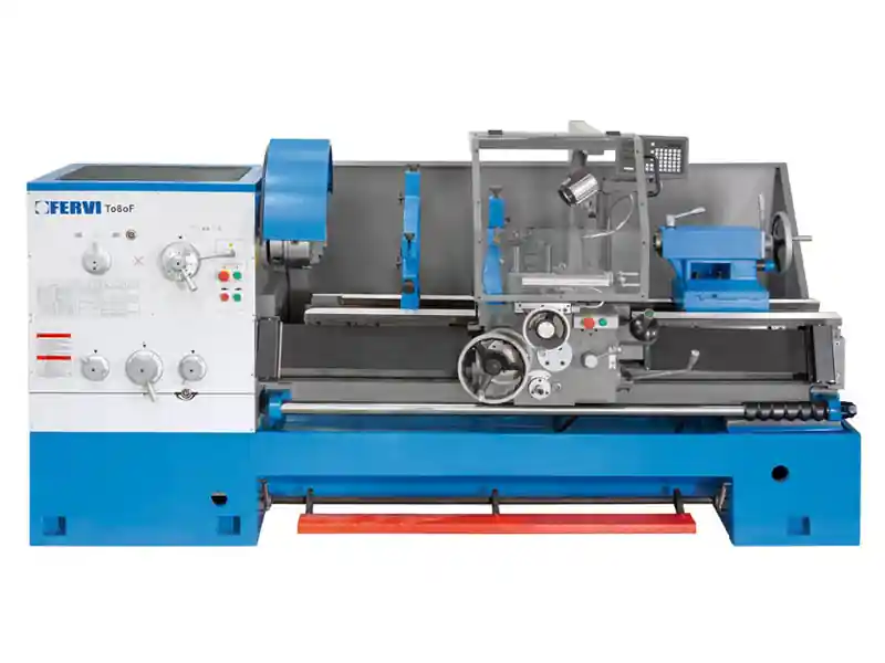 Tornio parallelo Fervi T080F con frizione e visualizzatore 3 assi, 7,5 kW Promozione