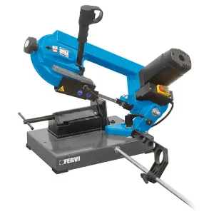Esclusivo Segatrice a nastro da banco Fervi 0132, capacità taglio 105mm