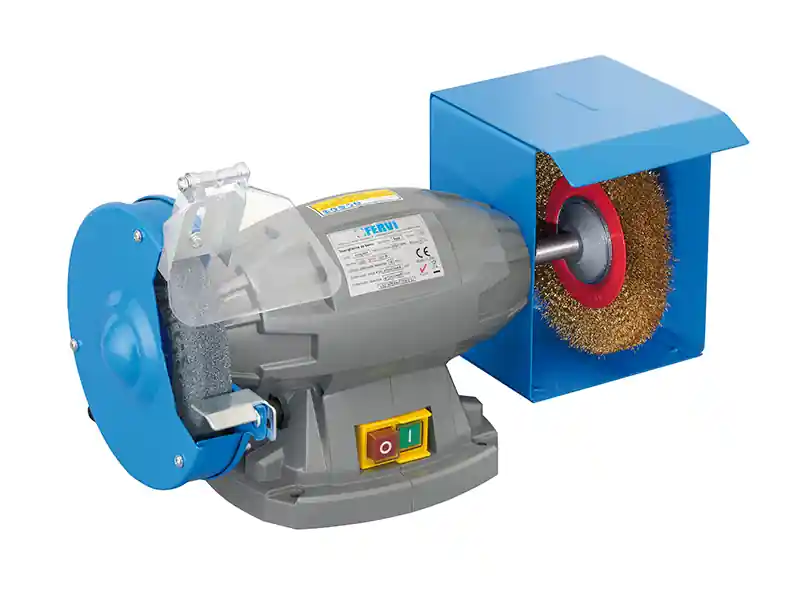 Smerigliatrice da banco combinata Fervi S510 con mola e spazzola metallica 230V 0,4kW Ultimissimo Modello