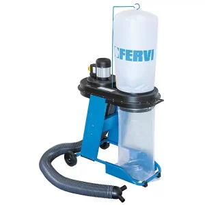 Ultime Pezzi Aspiratore per trucioli carrellato Fervi 0507 per macchine legno 0,55kW