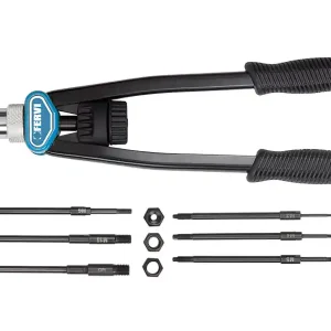 Rivettatrice manuale a doppia leva Fervi 0455 per inserti filettati da M3 a M12 Nuovo Arrivo