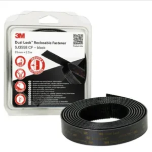 Nastro 3M™ Dual Lock™richiudibile SJ355B, Nero, 25 mm x 2.5 m Blister Solo Oggi