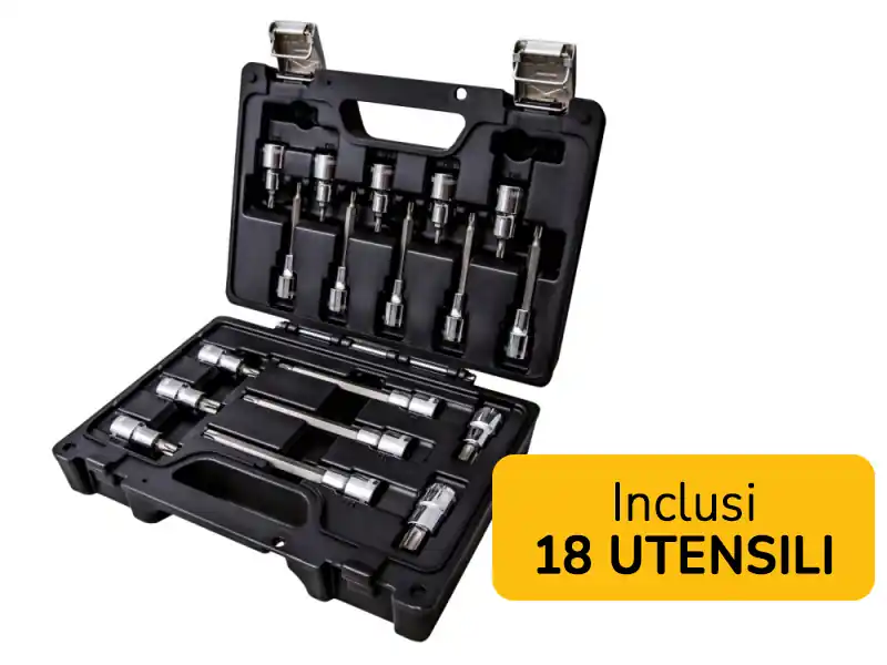 Offerta Speciale Cassetta porta attrezzi Beta Worker BW 923E-TX/C18 con 18 chiavi a bussola per viti Torx