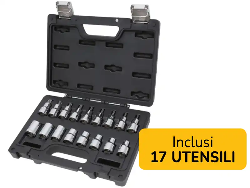 Cassetta porta attrezzi Beta Worker BW 923E-FTX/C17 con 17 chiavi a bussola per viti Torx Promo Stagionale