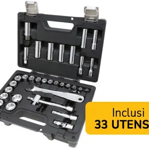 Cassetta porta attrezzi Beta Worker BW 913E/C33 con 28 chiavi a bussola esagonali e 5 accessori Prezzo Di Fabbrica