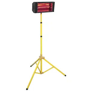 Lampada riscaldante a raggi infrarossi Fervi R610A con treppiede 2000W Nuova Collezione