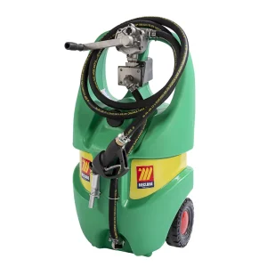 Offerta Del Giorno Serbatoio carrellato per trasporto benzina Meclube Caddy con pompa rotativa manuale, 55lt