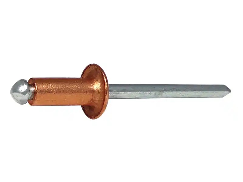 Offerta Lampo Rivetti a strappo in rame 3,9mm Rivit RFT con chiodo in acciaio e testa tonda (250pz)