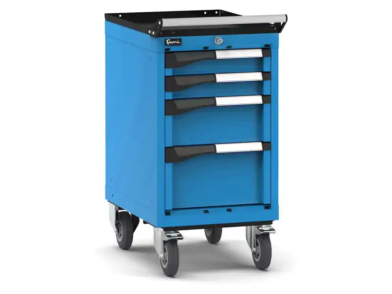 Carrello portautensili Fami Master con 4 cassetti ad estrazione regolabile blu, 408x573x822mm Ordina Subito