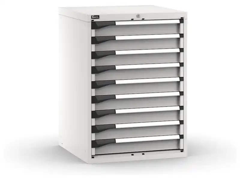 Più Venduto Cassettiera Fami Master 714x726x1000mm grigio con 9 cassetti ad estrazione telescopica